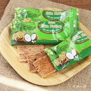 Việt Nam dừa bánh quy rang Cracker Slice Shape OEM số lượng lớn và đóng gói quà tặng tùy chỉnh Snack chip