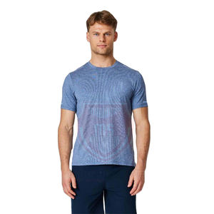 T-shirt de course pour homme, coupe ajustée, tricoté, respirant, style sportif, manches courtes - Product Image 1