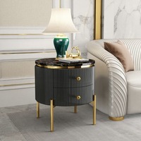 Vente en gros de tables d'appoint modernes de qualité supérieure avec plateau en marbre et acier plaqué or, fabriquées à la main, écologiques, pour le salon, meubles de maison