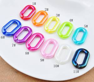 Collier long en résine à maillons larges, style moderne, mélange de couleurs, punk, creux, épais, pour décoration murale, fait main, anniversaire - Product Image 5