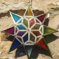 Lanterne marocaine personnalisée, porte-bougie de Noël, porte-bougie chauffe-plat fait main, résistant à la chaleur, en aluminium et verre, décoration d'intérieur