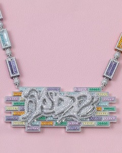 Pendentif Lettre Personnalisée Moissanite Iced Out en Argent 925, Taille Baguette, Sertissage Canal, Style Hip Hop de Luxe, Bijou de Fête pour Homme - Product Image 5