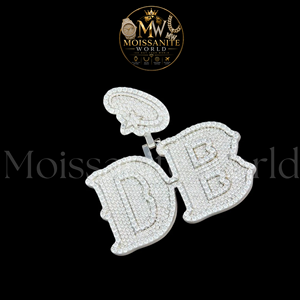 Pendentif solitaire unisexe de luxe en moissanite taille brillant, en argent sterling 925 massif, entièrement serti, style hip-hop, cadeau pour lui - Product Image 2