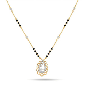 Collar con Colgante de Diamante en Forma de Lágrima con Diseño Geométrico Calado - Product Image 1