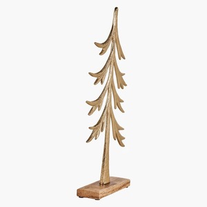 Modern Durable Reusable Aluminum Christmas Tree Table Decor Silver Holiday Tree Sculpture <b>Custom</b> Size Wooden Base Decoration - Product Image 4