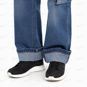 <b>Women</b>’s Baggy Denim Cargo <b>Jeans</b> Manufacturer Custom Wide Leg Cargo Pants for <b>Women</b> High Waist Vintage Washed <b>Blue</b> <b>Jeans</b> - Product Image 6