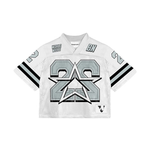 Camiseta Deportiva Personalizada para Mujer, Estilo Oversize, de Malla, con Número Gráfico, Venta al Por Mayor OEM - Product Image 3