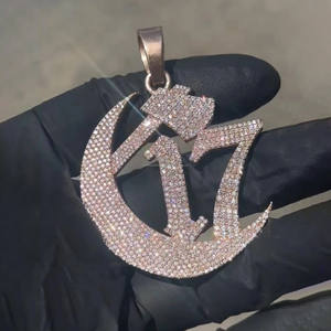 จี้ห้อยคอรูปขวานฮิปฮอปประดับเพชรโมอิสซาไนต์ชุบโรเดียมสุดเทรนดี้ รุ่น Chapter 17 ทำจากเงินแท้ 925 - Product Image 4