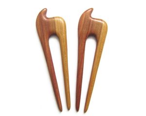 Wooden U Shape Hair Fork Handmade Natural Wood Hair <b>Pin</b> For Women <b>Bun</b> Stick Hair Accessories - Product Image 2