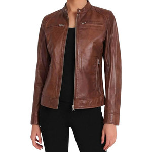 Best Design Premium Quality Genuine <b>Women</b> <b>Leather</b> Jacket Customizable Solid Color New Style <b>Women</b> <b>Leather</b> Jacket - Product Image 3