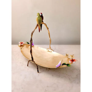 Bol de luxe élégant en coquille de perle, blanc, avec revêtement en poudre, pour centre de table, service alimentaire, vaisselle de cuisine, provenance Inde - Product Image 3