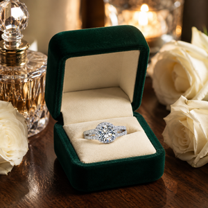 Anillo Solitario con Diamante de Corte Brillante Redondo |   Engaste de Oro Blanco con Puntas |   Joyería Fina de Compromiso con Diamantes Accent para Mujer - Product Image 4