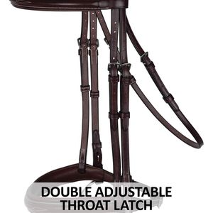 Cabezada Inglesa - Piezas de cuero crudo anudadas para las mejillas - Diadema anudada con borlas de crin de caballo - Precio al por mayor - Product Image 6