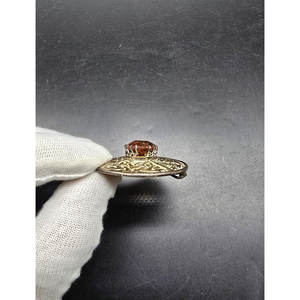 Broche Escocés Tradicional Vintage Personalizado al por Mayor, con Diseño de Espiga y Tejido Celta, en Plata con Piedra de Citrino, 45mm de Ancho, 26 Gramos - Product Image 5