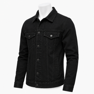 Men <b>Lightweight</b> Denim <b>Jacket</b> Offers Breathable Comfort Easy Layering And Modern Styling For Spring Travel And <b>Casual</b> Activities - Product Image 3