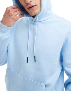 Sudaderas con Capucha Extra Grandes para Hombre, Transpirables, con Hombros Caídos, Color Sólido, Logotipos Impresos Personalizados, Bordados, Lavado a la Piedra, 100% - Product Image 5