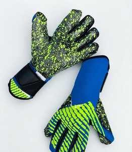 Gants de gardien de but de football en caoutchouc, antidérapants, respirants, protection des doigts, sangle de poignet réglable, coupe négative, fermeture auto-agrippante - Product Image 1