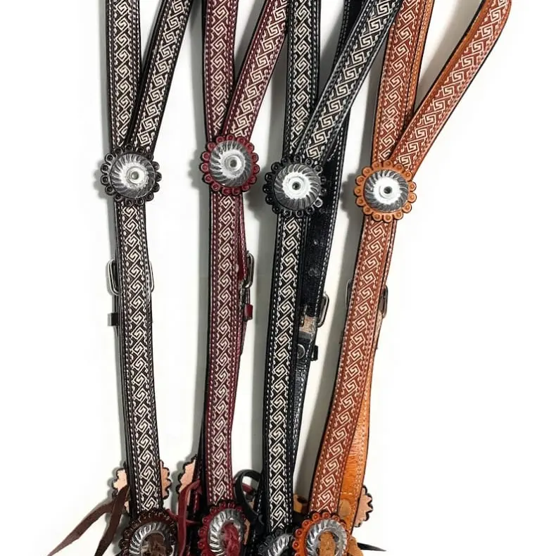 Hot Selling Western One Ear Lederen Headstall Rawhide Gevlochten Lichtgewicht Engelse Paardenraceproducten Uit India