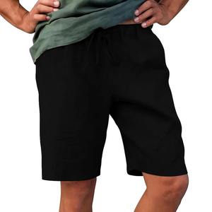 Shorts de sport décontractés pour hommes, taille élastique, séchage rapide et respirant, motif uni, légers et respirants pour l'athlétisme - Product Image 4