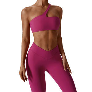 Ensemble de yoga 2 pièces pour femme 2026 : Legging taille haute et haut à manches longues respirant, recyclable, côtelé, effet seconde peau, sans couture - Product Image 6