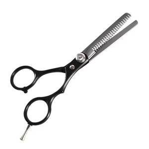 Ciseaux pour cheveux clairsemés, lame en acier inoxydable, manche en plastique, pour droitiers, taille moyenne, pointe arrondie, outils professionnels de barbier - Product Image 6
