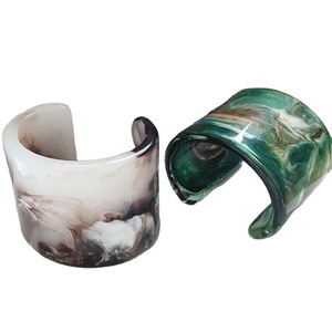 Top Selling Handmade Resin Cuff Bangle Unique Style High Quality Fashion Jewelry for Women <b>Men</b> Party Pearl <b>Bracelets</b> Bangles - Product Image 1