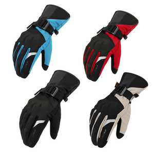Guantes de Esquí de Invierno, Impermeables, de PU, con Dedos Completos, Correa de Muñeca Ajustable, Unisex, para Actividades al Aire Libre, Azul y Negro - Product Image 5