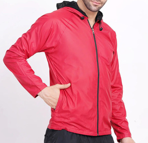 OEM Custom <b>Men</b>’s <b>Lightweight</b> High Quality Hooded Windbreaker <b>Jacket</b> – Waterproof, Breathable, Zip-Up Sports Outerwear <b>Jacket</b> - Product Image 5