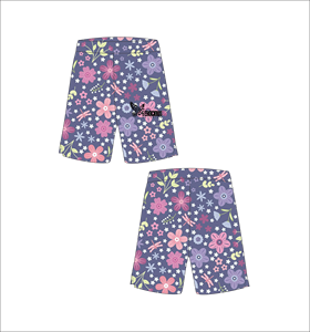 Pantalones Cortos de Baloncesto Azules Personalizados con Patrón Floral Multicolor Rosa y Morado, Ligeros, Transpirables, de Malla, para Entrenamiento Deportivo - Product Image 1