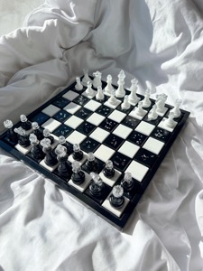 <b>chess</b> board games resin epoxy <b>wooden</b> Handmade Artistic Resin <b>Chess</b> Set Customized Shape Collectible Game <b>Piece</b> FashionCraftindia - Product Image 3