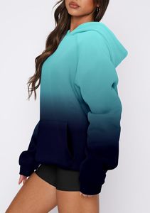 Sudadera con Capucha para Mujer, Color Sólido, Manga Larga, Estilo Casual de Invierno, Transpirable, Ecológica, Impermeable, con Bolsillos, Tejida - Product Image 6