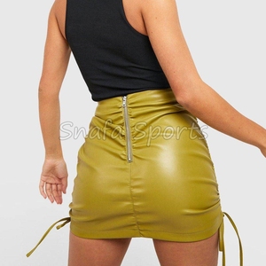 Minifalda de Gamuza con Pliegues y Cintura Alta, Diseño Nuevo de Fábrica 2026, para Chicas y Mujeres, Estilo Streetwear, Piel de Oveja - Product Image 2