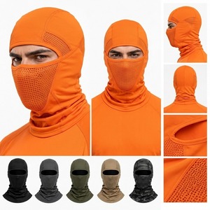 HAMILO SPORTS Cagoule respirante rayée réglable, cache-visage intégral, masque de ski, cache-cou, extérieur, unisexe, adulte, 100% coton - Product Image 4