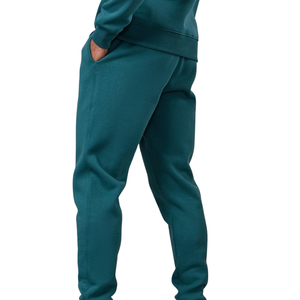 Mens Teal Green Crew Neck <b>Tracksuit</b> Casual Athletic Gymwear Sweatshirt and Jogger Set Winter Sports Activewear Streetwear - Product Image 5