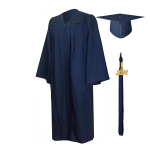 Ensemble de toge de remise de diplôme mat unisexe pour adultes 2025, avec toque, pompon, étole et cordon d'honneur - Articles d'uniforme scolaire en gros - Product Image 3