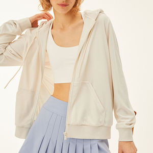 Sweat-shirts à capuche oversize en molleton de coton épais pour femme, couleur unie, hiver, décontracté, manches longues - Product Image 5