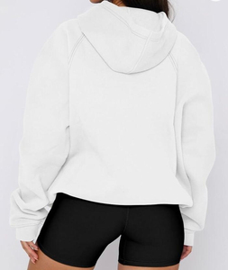 Sudadera con capucha de manga larga para mujer, con bolsillos de forro polar y diseño forrado, nueva sudadera con capucha para mujer para el invierno. - Product Image 4