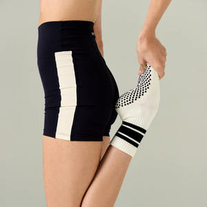 Calcetines Cómodos de Algodón y Poliéster con Spandex para Mujer, Tejidos con Rayas Personalizadas, Jacquard, Antideslizantes, Gruesos, para Pilates, Yoga, Ejercicio Diario - Product Image 3