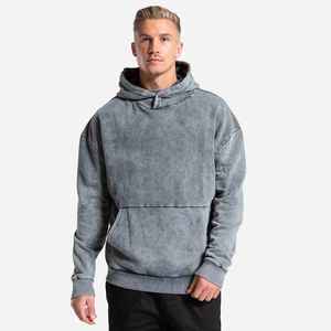 Sweat-shirt à capuche brodé pour homme, couleur unie, coupe classique, style décontracté, en molleton de coton, polyester/coton, anti-rétrécissement - Product Image 4