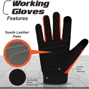 Guantes de Conducción de Cuero Unisex CAPTAIN INDUSTRY para Invierno, con Dedos Descubiertos, Color Sólido, Impermeables, Antideslizantes y con Protección UV, Venta al Por Mayor - Product Image 2