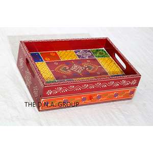 Cajas de almacenamiento decorativas Cajón de madera Elegante DISEÑO DE Cofre del Tesoro - Product Image 1