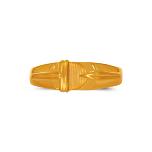 CrestStrike <b>Men</b>’s Gold <b>Ring</b> Gold Tone <b>Ring</b> with Bold Sculpted Crest High-Polish Finish Modern Band <b>for</b> <b>Men</b> Gift Ready Jewelry - Product Image 3