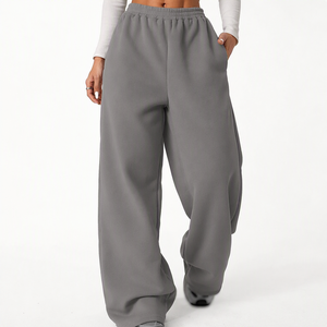 Pantalones de chándal anchos para mujer con lavado ácido personalizado - Pantalones de invierno de algodón 100% de alto gramaje, ecológicos, al por mayor - Product Image 5
