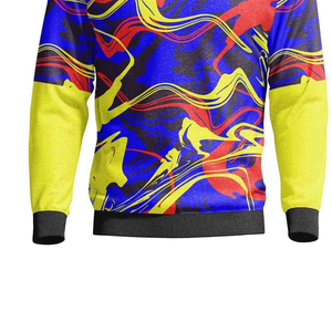 Casual Regular Fit Autumn Gray <b>White</b> Patterned Long Sleeve Sublimation Tie-Dye Fleece Sublimation <b>Sweatshirt</b> <b>Men</b> Crew Neck - Product Image 4
