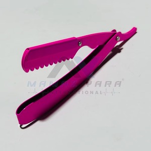 Professional Pink Stainless Steel Swing <b>Lock</b> Thinning Razor Replaceable Blade <b>Hair</b> Trimming Knife Barber Hairdressing Texture - Product Image 1