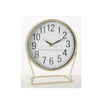 Nouvelle horloge de bureau en forme d'aréoplan pour la vaisselle nouvelle horloge de bureau avec Base en marbre nouvelle horloge de bureau en métal pour la décoration de Table de maison