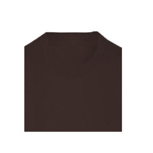 Camiseta Larga de Manga Media con Cuello Redondo para Mujer, Talla Grande, 100% Algodón Orgánico, Transpirable, Ecológica, Informal, Color Marrón - Product Image 4