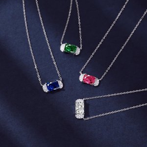 Bijoux Collier Boucles d'Oreilles de Luxe Léger S925 Sterling Silver Mothers Day Birthstone Women's Initial <span class=keywords><strong>Mom</strong></span> And Daughter Necklace - Product Image 4