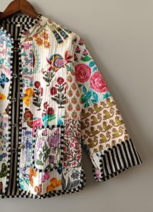 Vestes matelassées patchwork en coton, style bohème floral, veste d'automne et d'hiver - Product Image 5