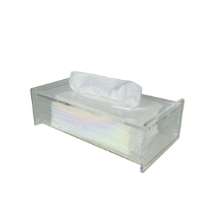 กล่องทิชชู่อะคริลิคสี่เหลี่ยมผืนผ้าสีรุ้ง - Product Image 2